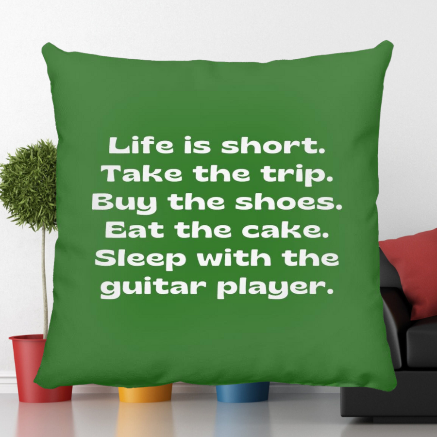 Life Is Short Throw Pillow