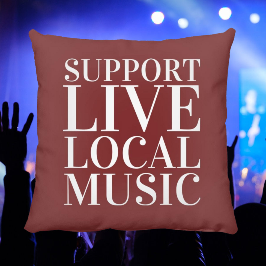 Support Live Local Music Throw Pillow