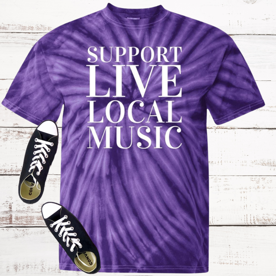 Support Live Local Music Tie Dye T-Shirt