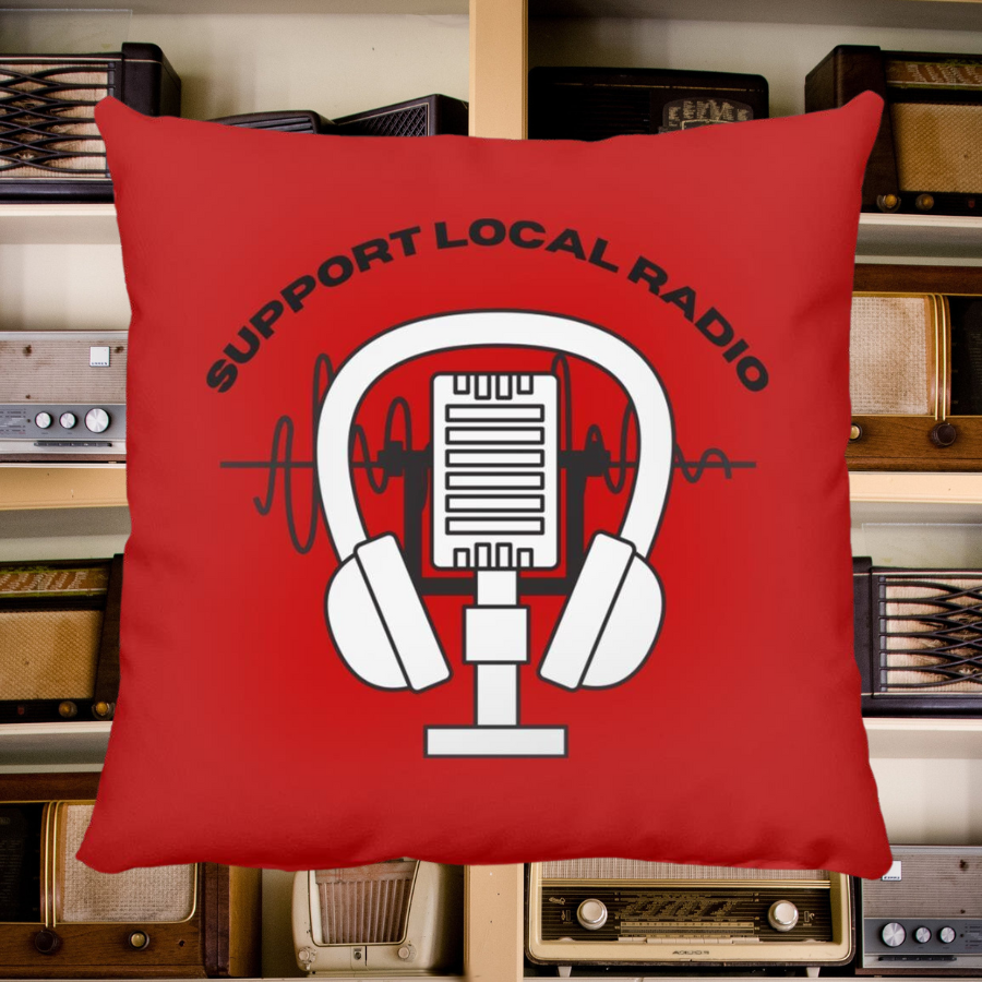 Support Local Radio Throw Pillow