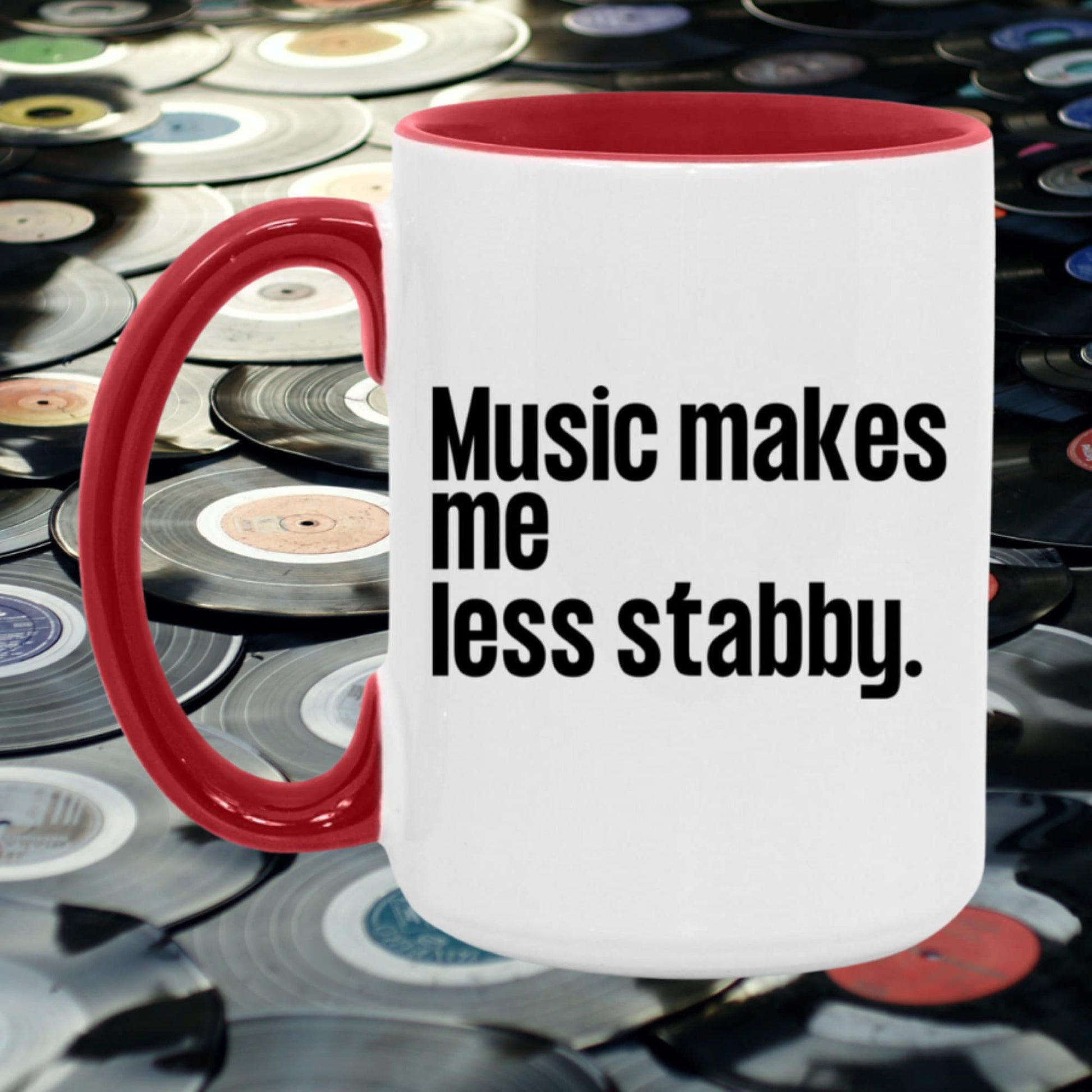 Music makes me less stabby Mug